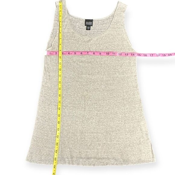 EILEEN FISHER Women’s Beige Textured Knit Linen Silk Blend Tank Top Size Small - Picture 5 of 5